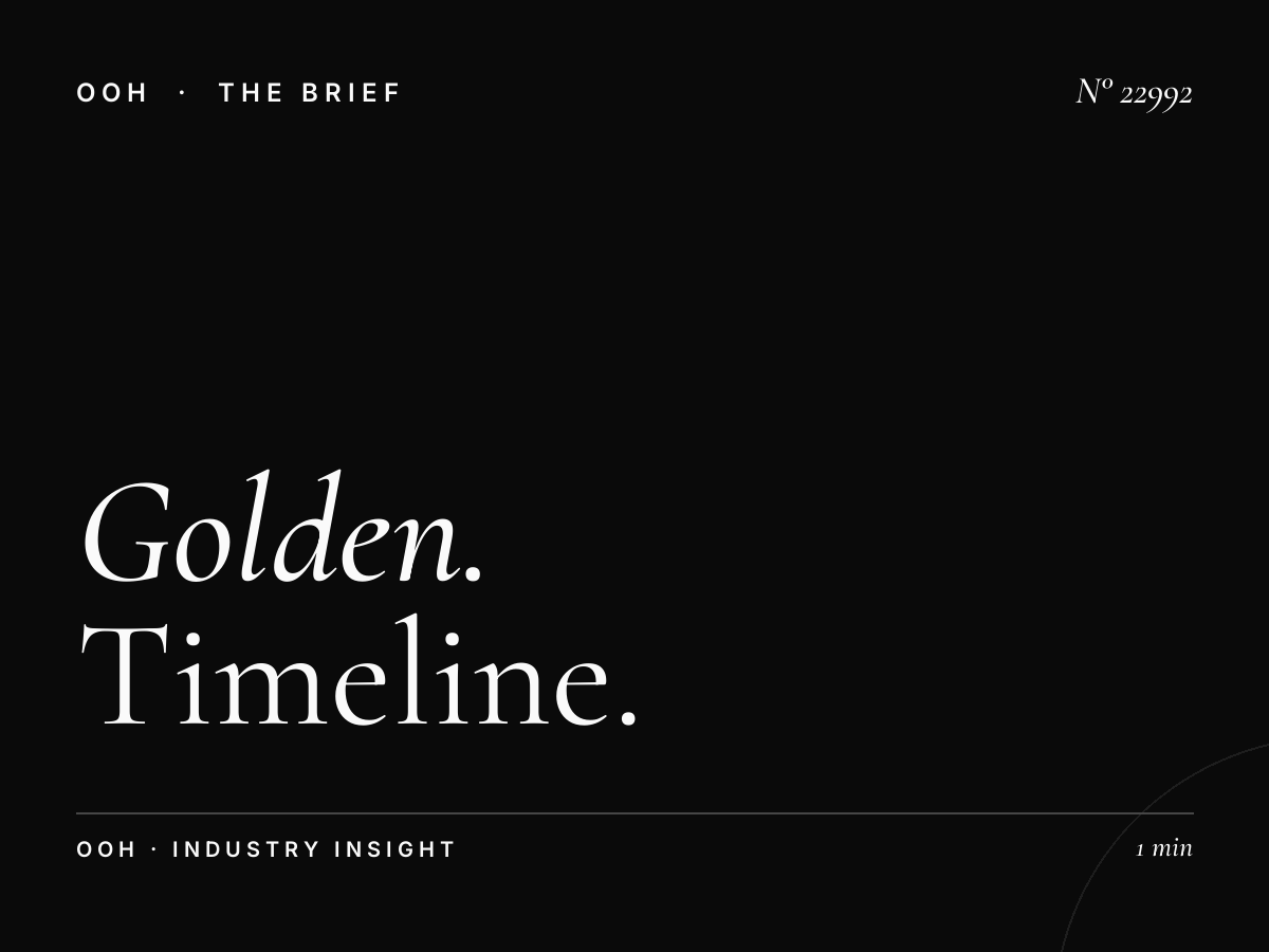 Golden Beach Static Billboards Production: Timeline