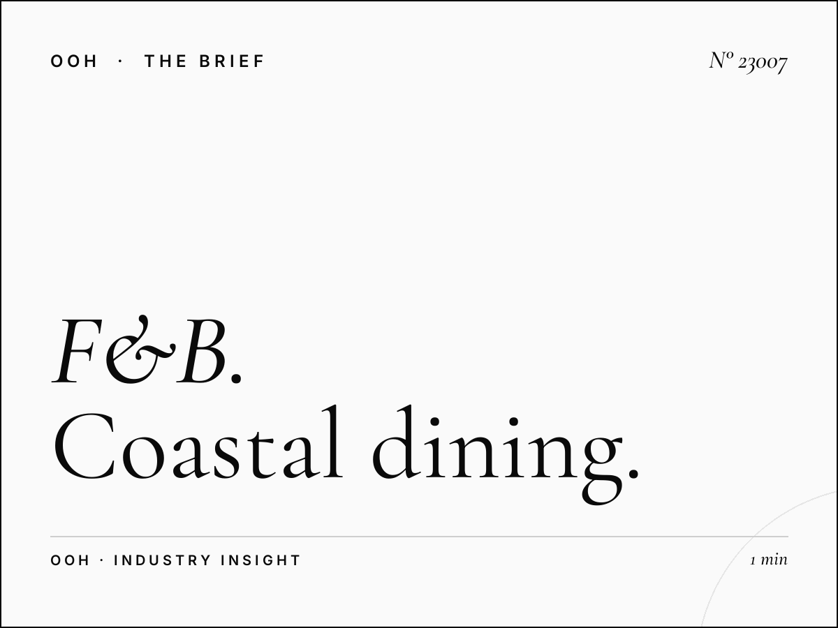 F&B Restaurants Golden Beach Billboards: Coastal Dining