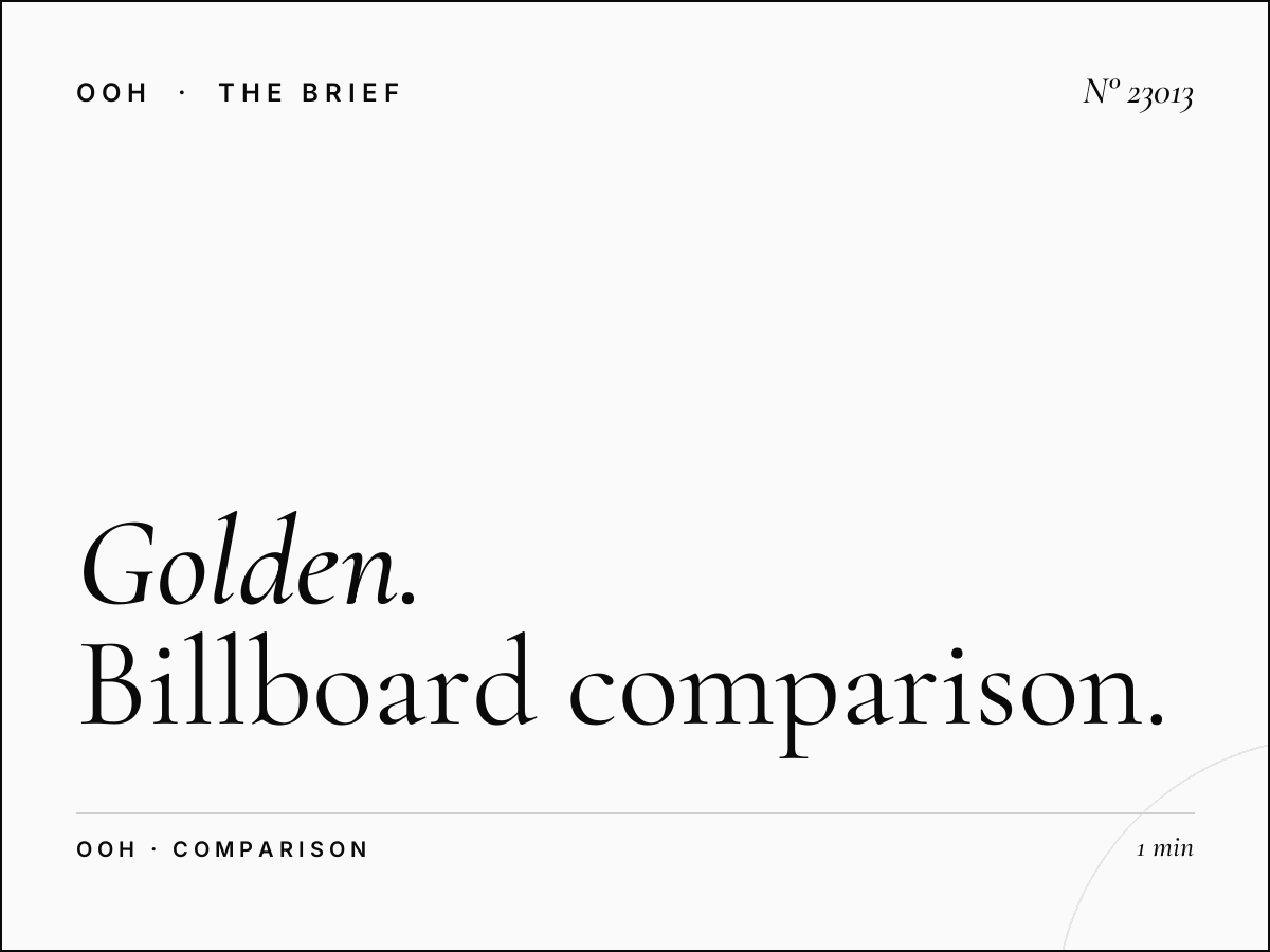 Golden Beach Static vs Digital: Billboard Comparison