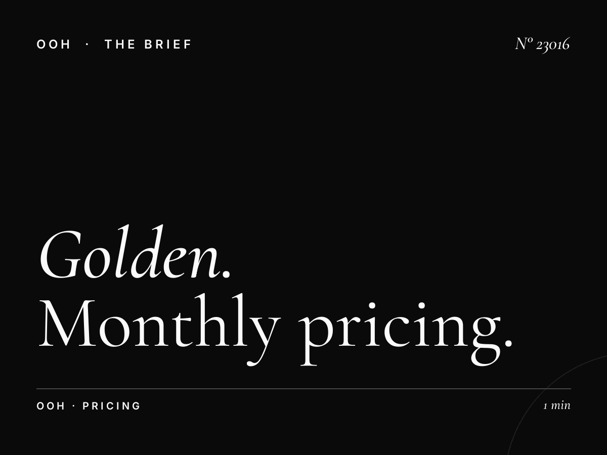 Golden Beach Static Billboard Rates: Monthly Pricing Beirut