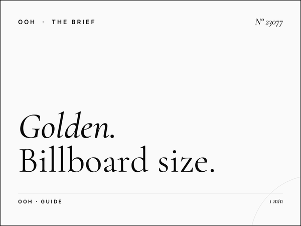 Golden Beach Static Billboard Format: Billboard Size Guide