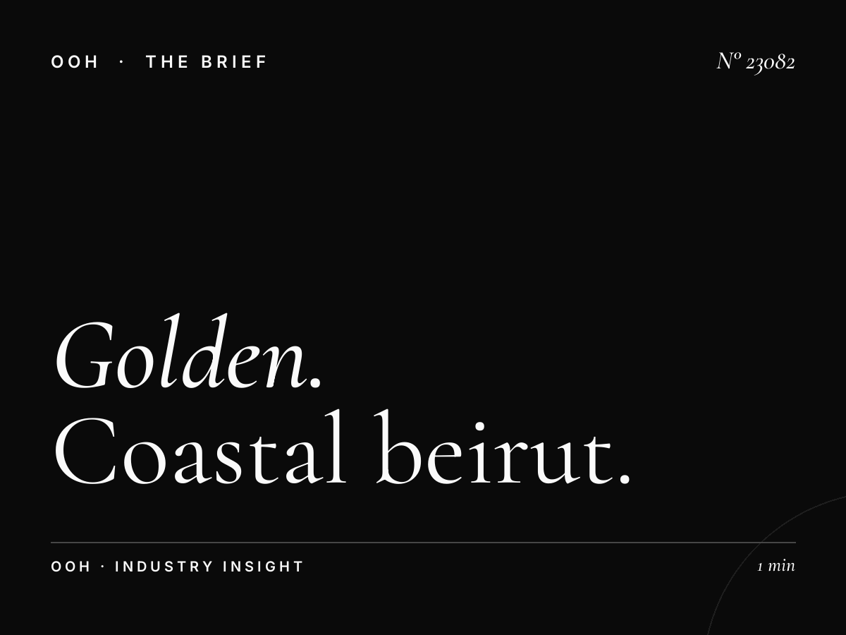 Golden Beach Static Billboard Location: Coastal Beirut