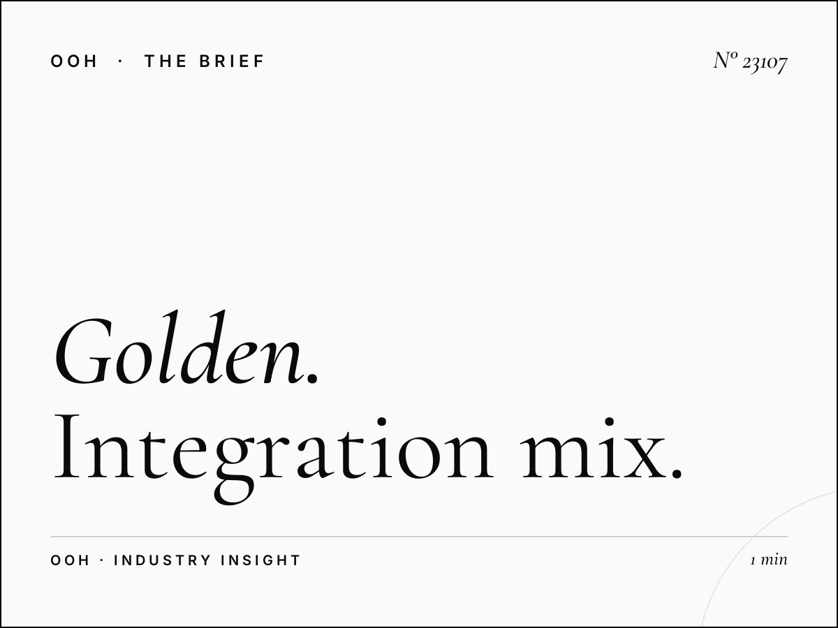 Golden Beach Static Billboard Marketing: Integration Mix