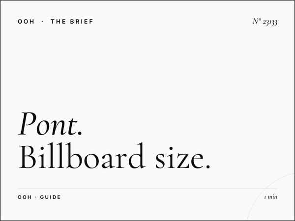 Pont Antelias Static Billboard Format: Billboard Size Guide