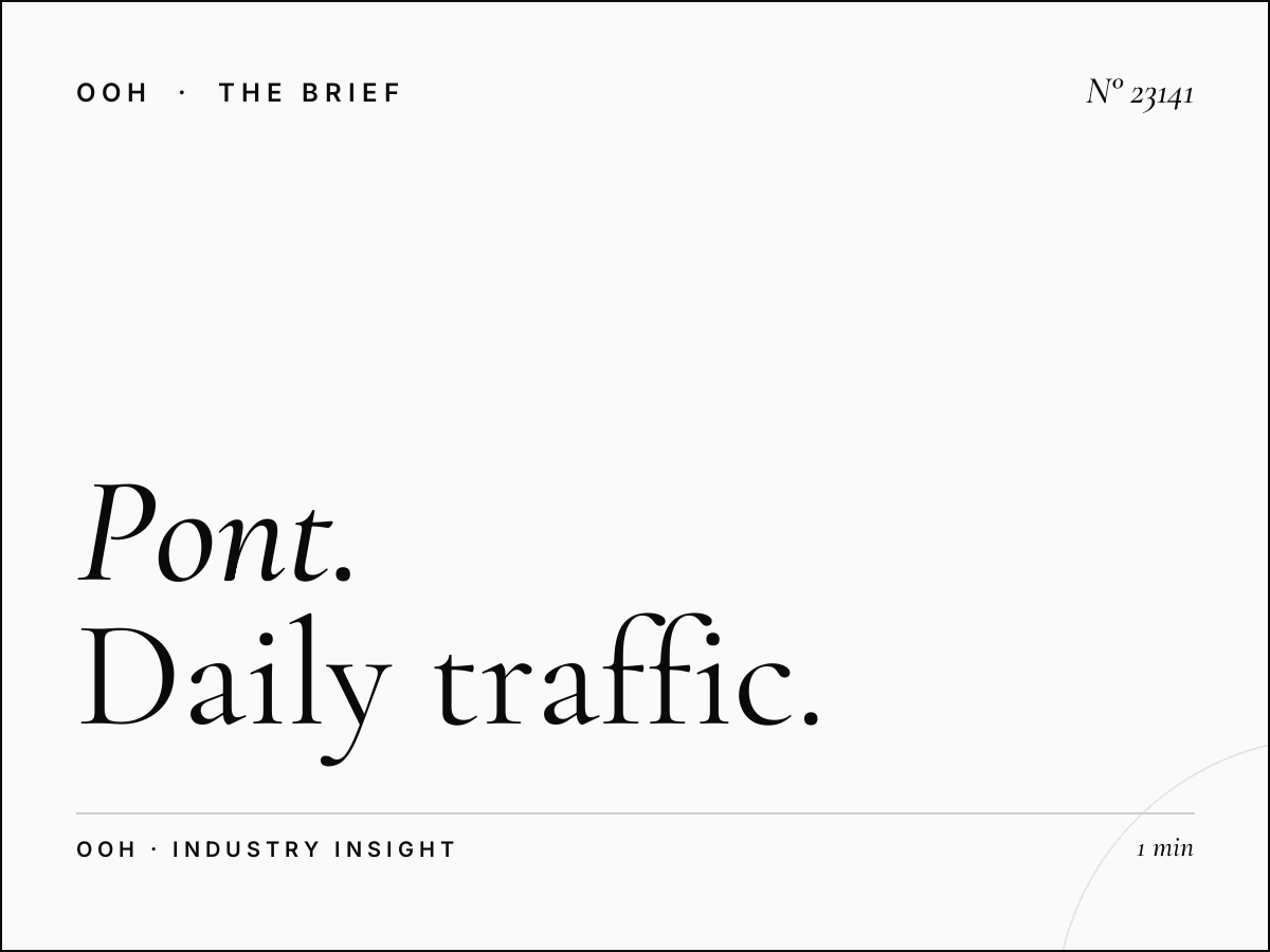 Pont Antelias Static Billboard Reach: Daily Traffic Impressions