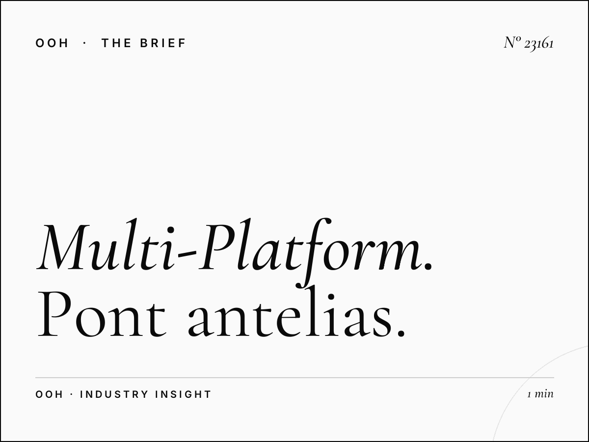Multi-Platform Beirut: Pont Antelias Billboard Campaign