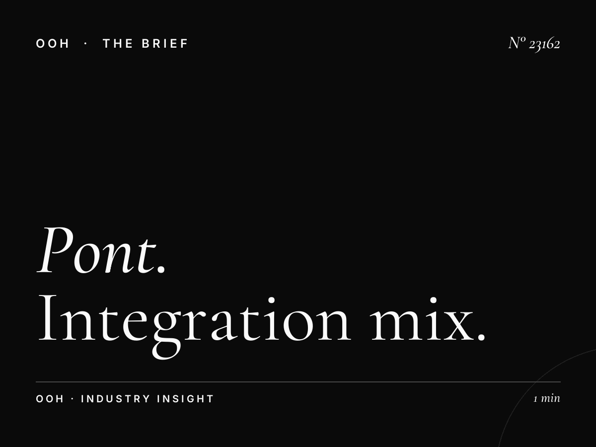 Pont Antelias Billboard Marketing: Integration Mix