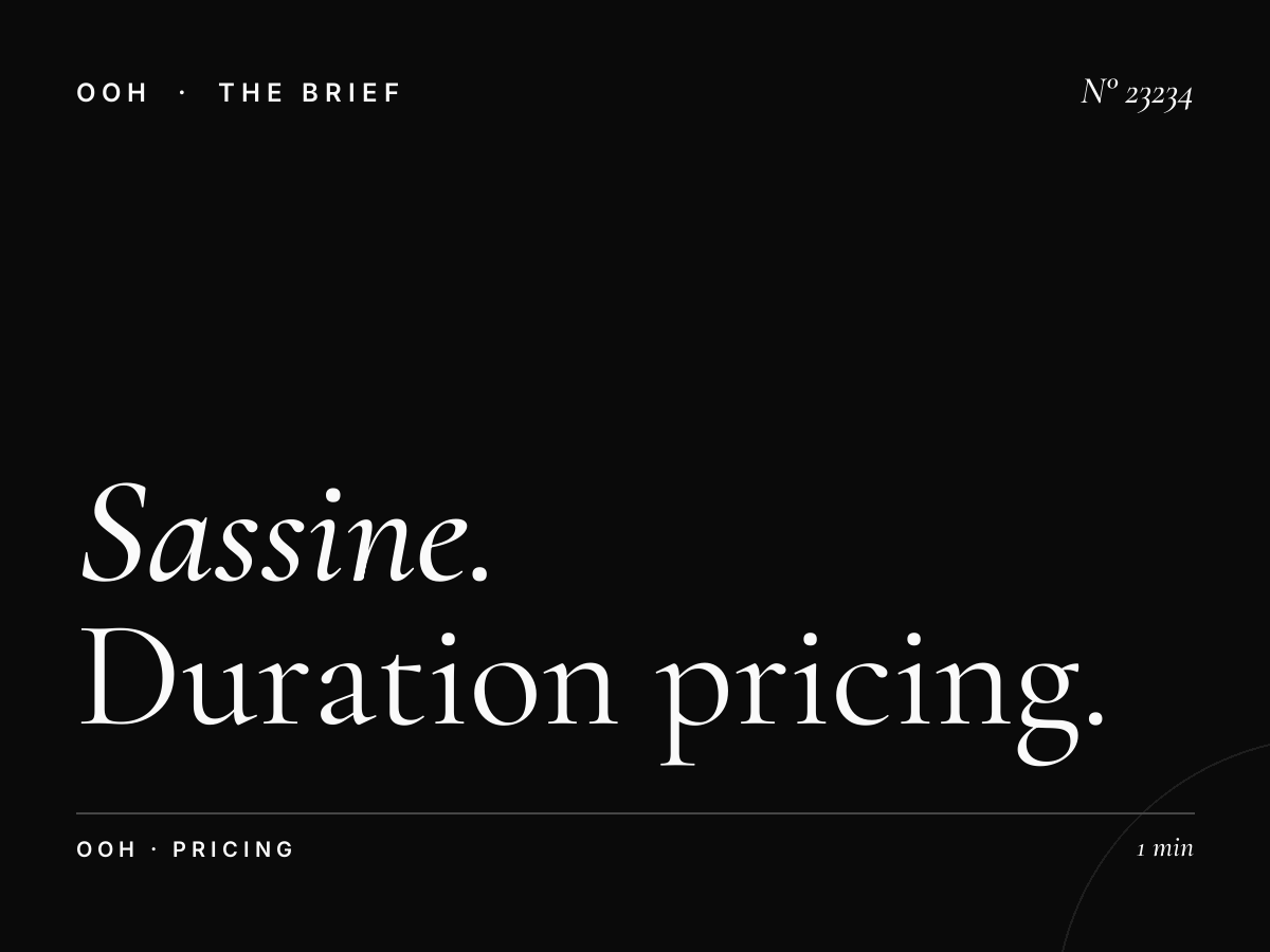 Sassine Square Billboard Monthly Rates: Duration Pricing