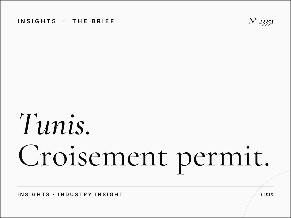 Tunis Menzah Regulations: Croisement Permit