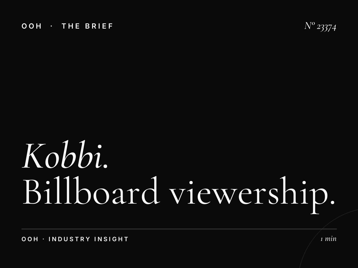 Kobbi Static Unipole Traffic: Billboard Viewership and Advertising Impact