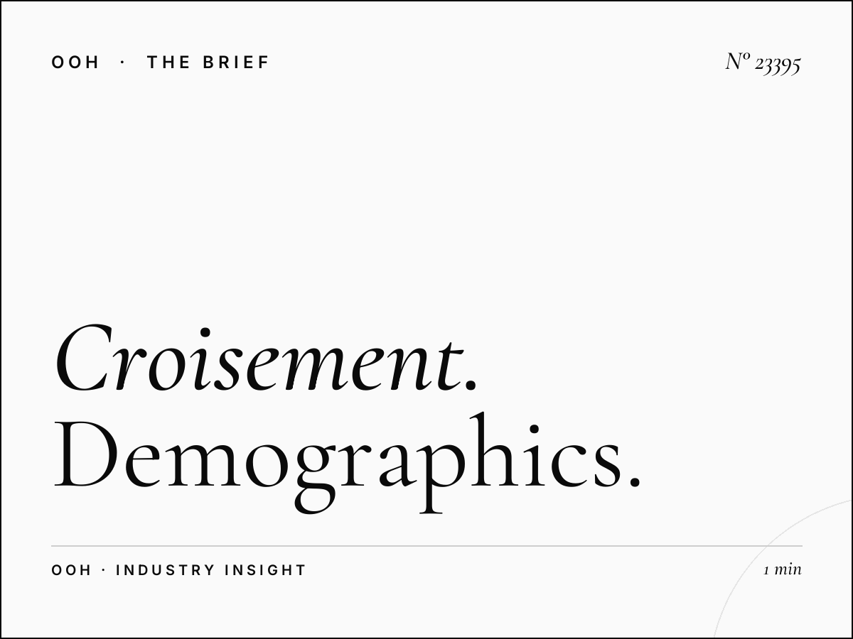 Croisement Menzah Static Unipole Audience: Demographics