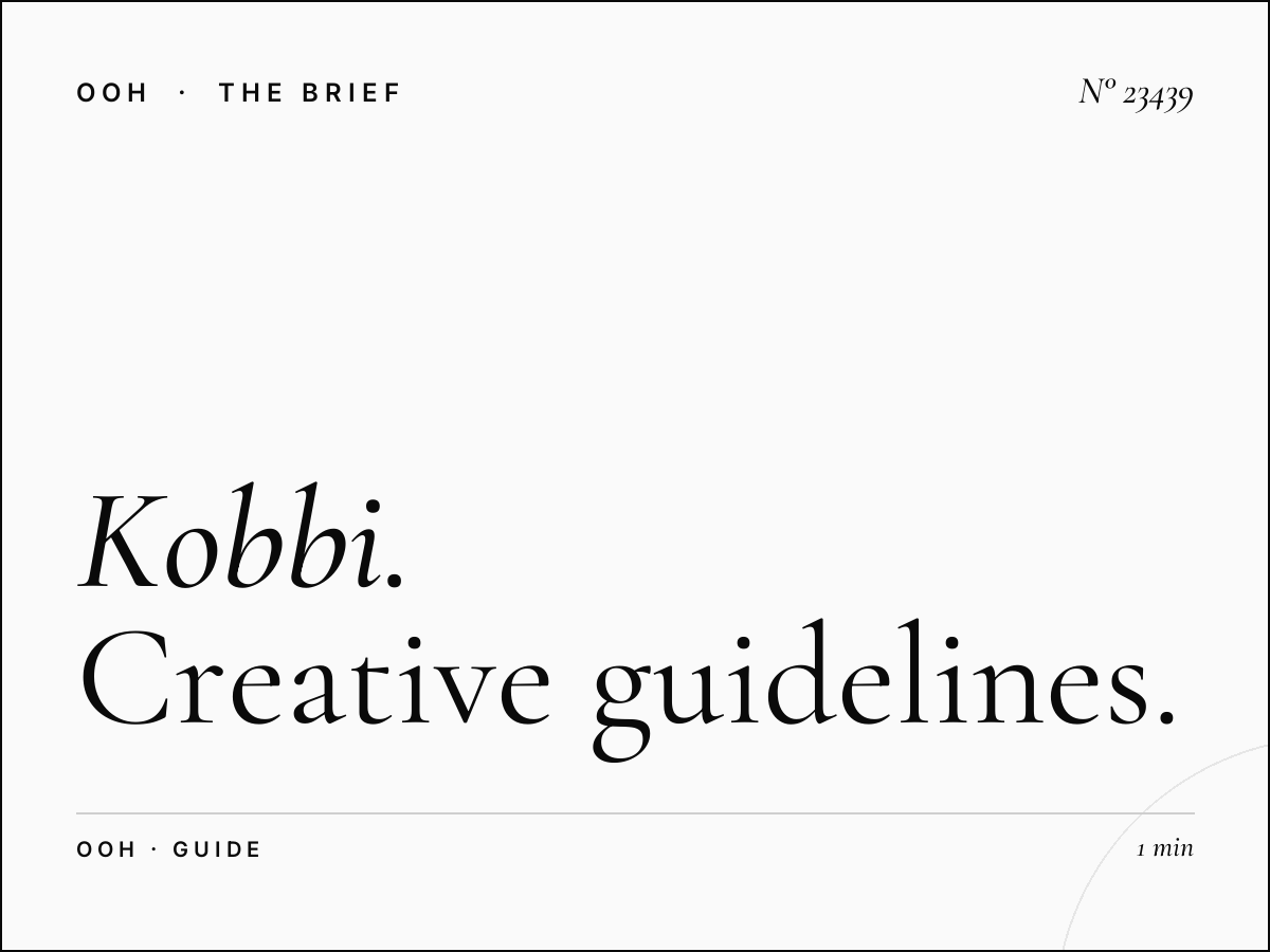 Kobbi Static Unipole Design: Creative Guidelines