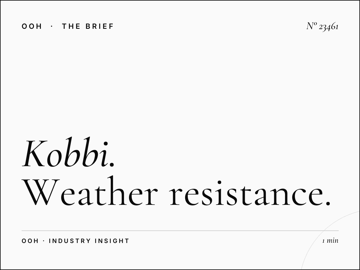 Kobbi Static Unipole Durability: Weather Resistance