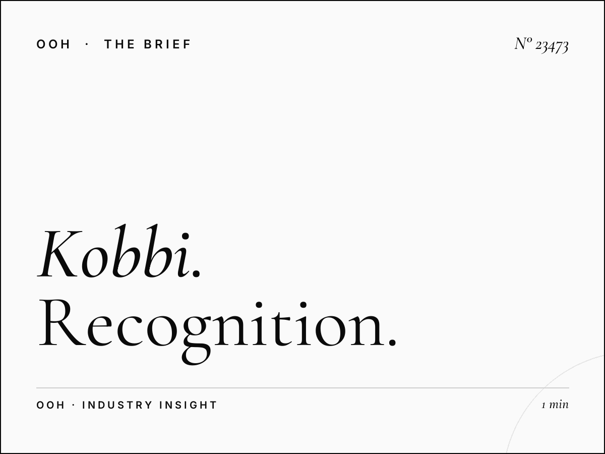 Kobbi Static Unipole Brand Impact: Recognition