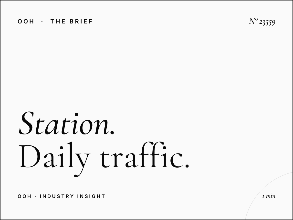 Station Total Static Unipole Reach: Daily Traffic Impressions