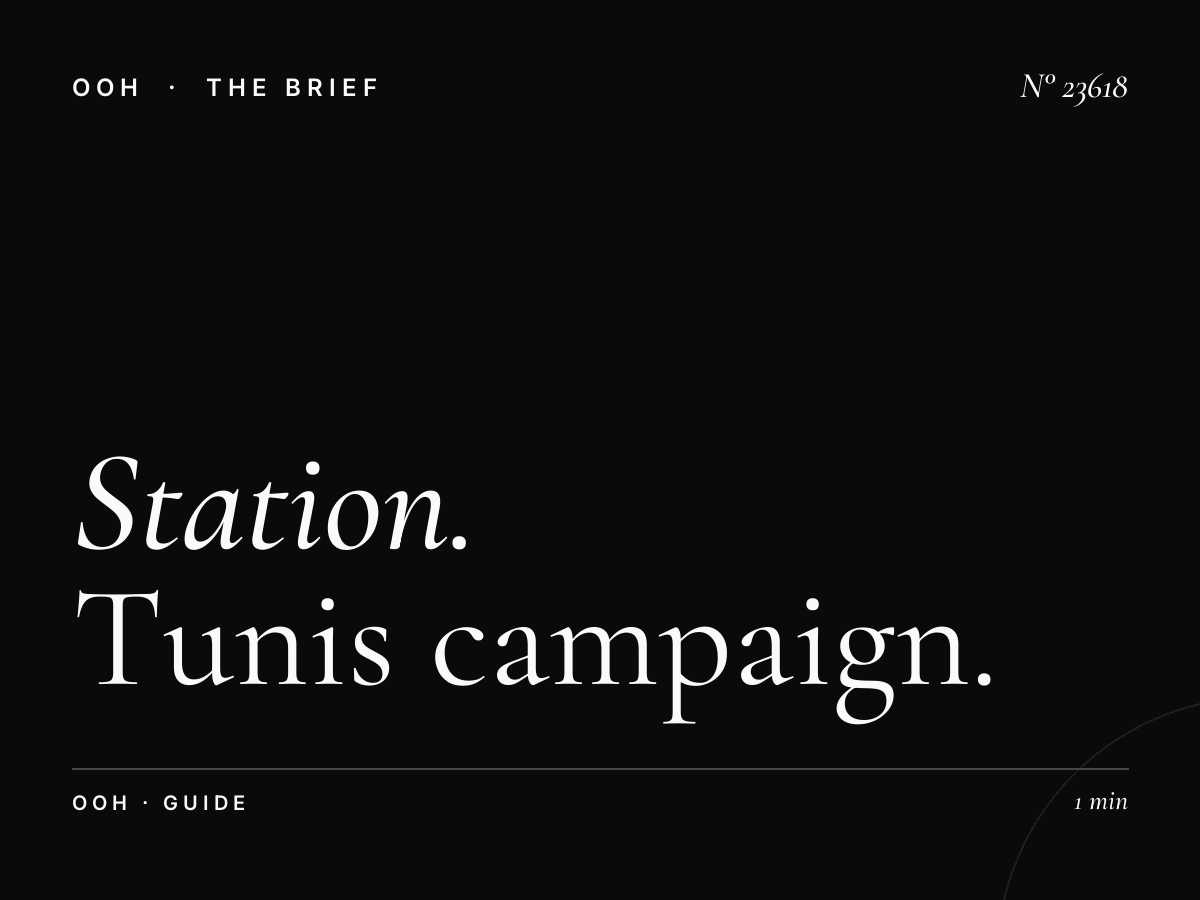 Station Total Unipole Advertising: Tunis Campaign Guide