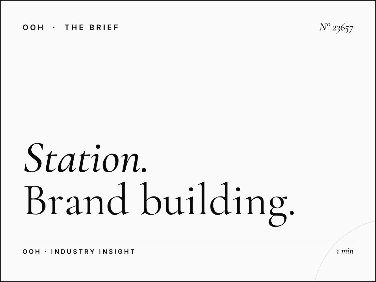 Station Total Static Unipole Branding: Brand Building Through Strategic Out-of-Home Dominance