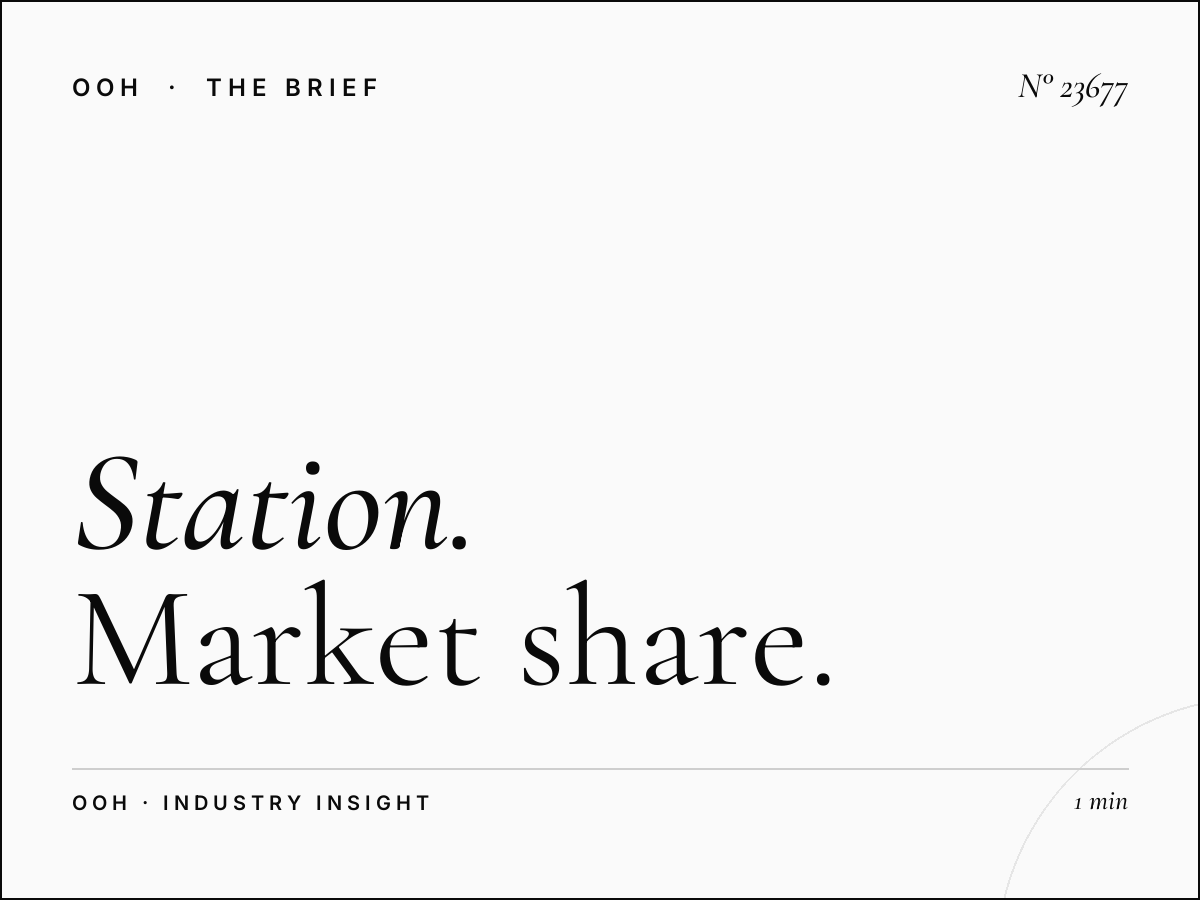 Station Total Unipole Competitive: Market Share Analysis for Strategic Media Buyers