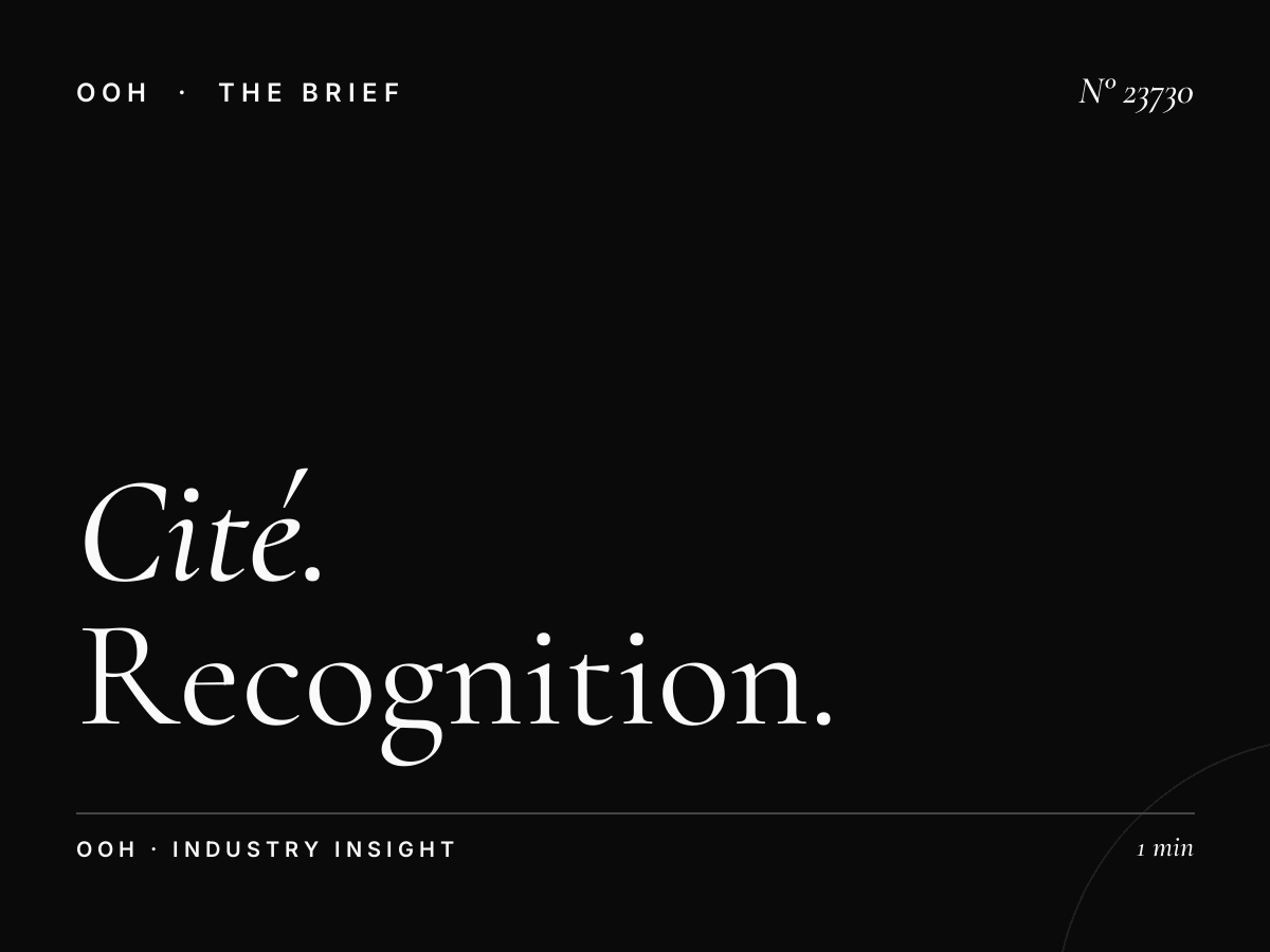 Cité des Sciences Unipole Brand Impact: Recognition
