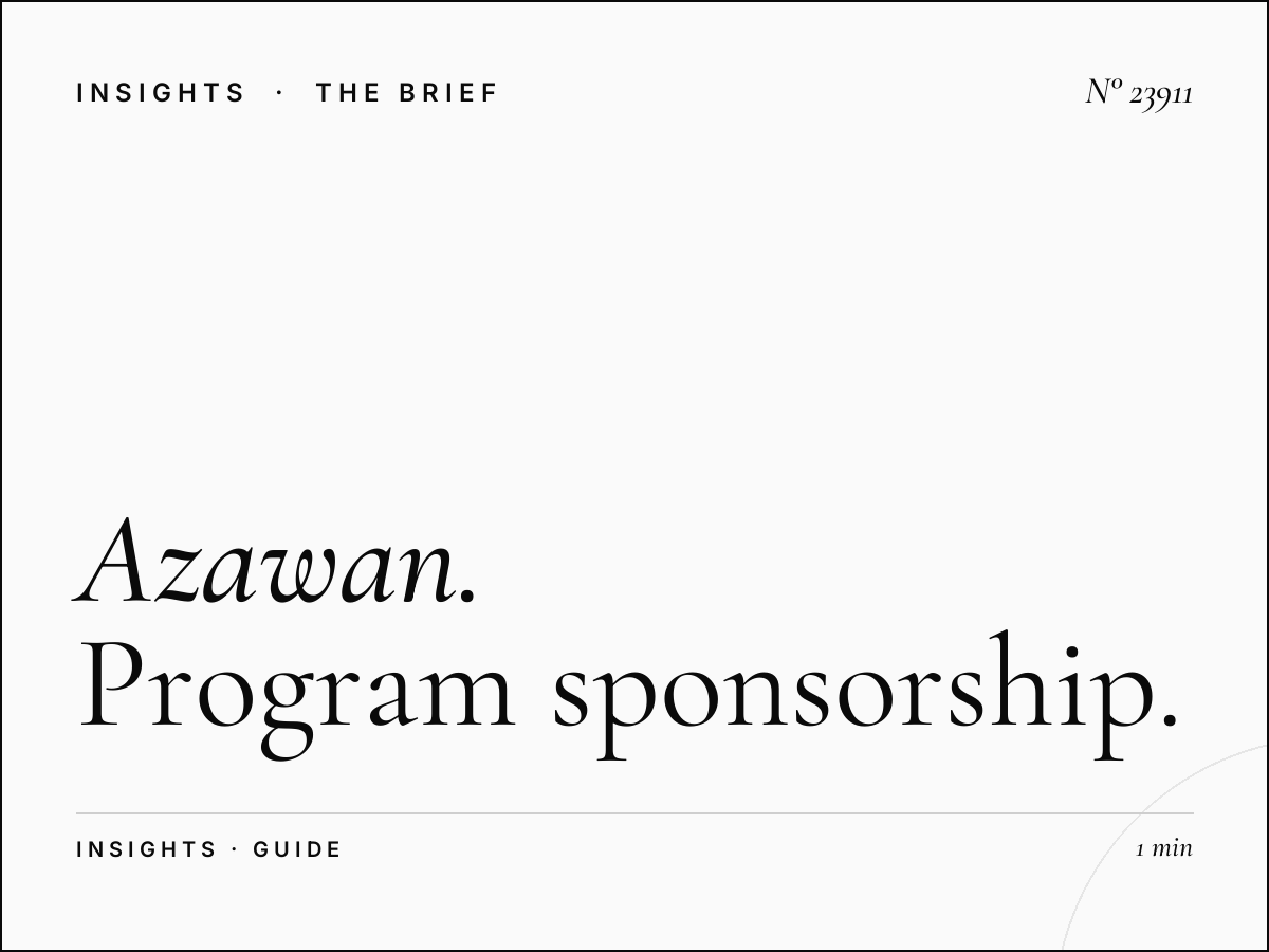 Azawan 93.5 FM: Program Sponsorship Advertising Guide