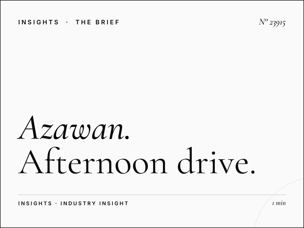 Azawan 93.5 FM: Afternoon Drive Time Advertising Opportunities