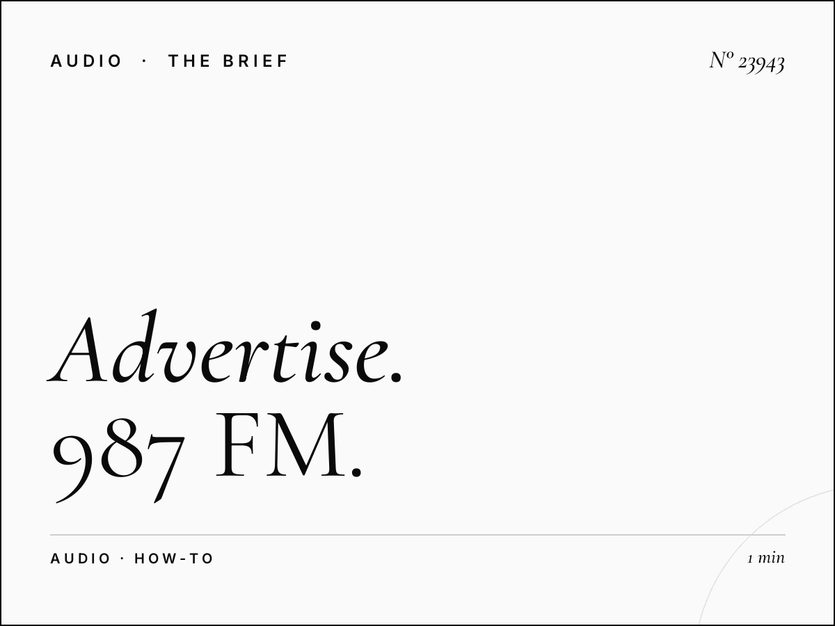 How to Advertise on 987 FM Singapore