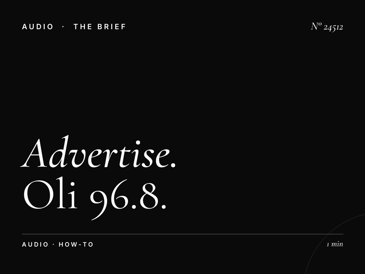 How to Advertise on Oli 96.8 FM Singapore