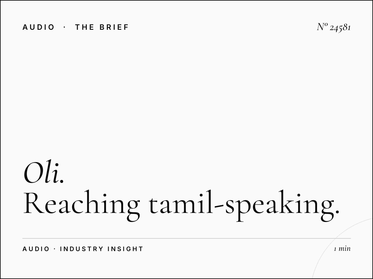 Oli 96.8 FM Singapore for Insurance Brands: Reaching Tamil-Speaking Adults