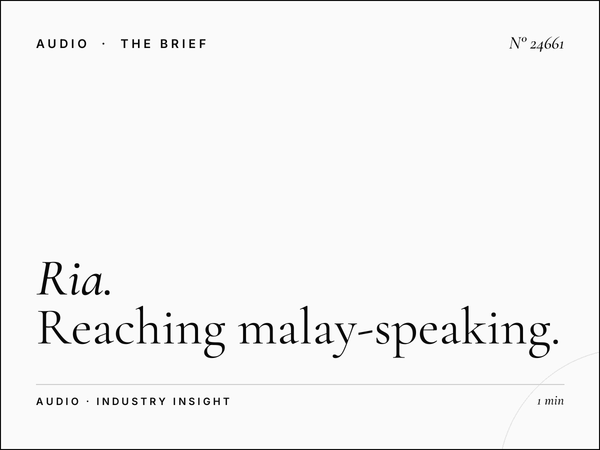 Ria 89.7 FM Singapore for Healthcare Brands: Reaching Malay-Speaking Patients