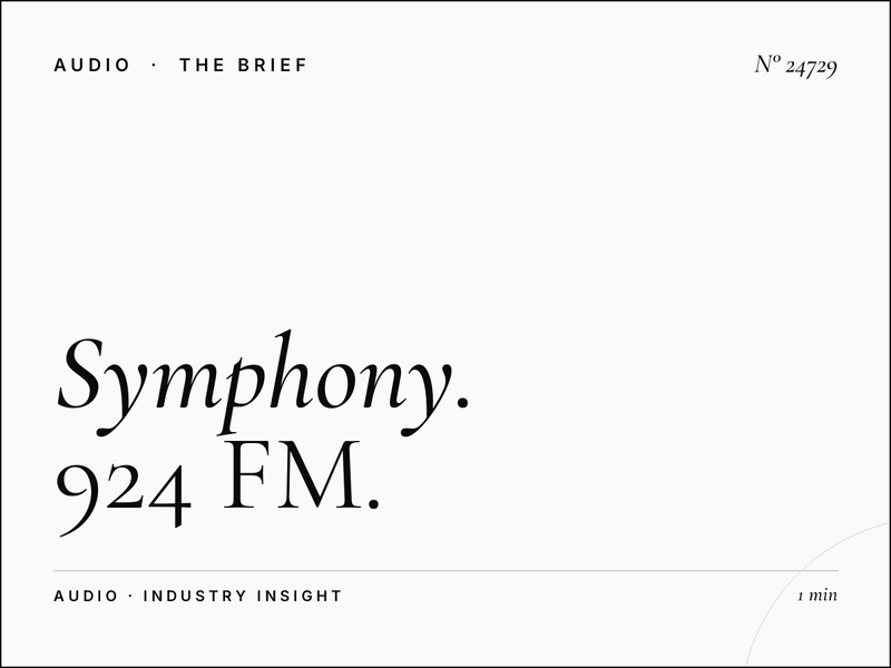 Symphony 924 FM Singapore for Fine Dining and Hospitality Brands