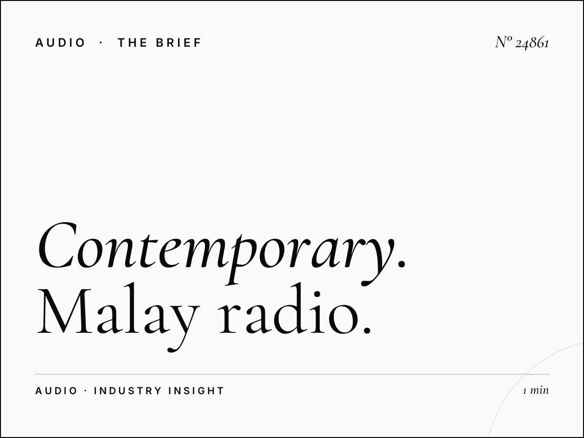 Why Contemporary Malay Radio in Singapore Commands Unique Advertising Value