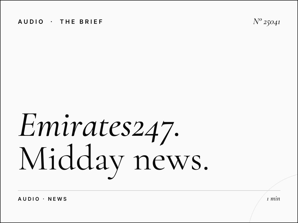 Emirates247 Radio: Midday News Advertising Slots