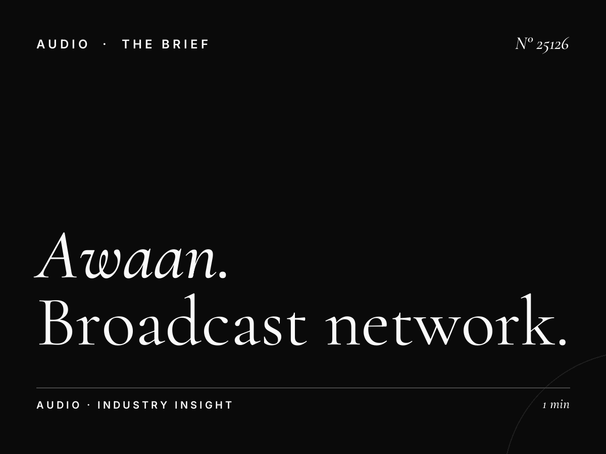 Awaan TV: Broadcast Network Advertising Opportunities