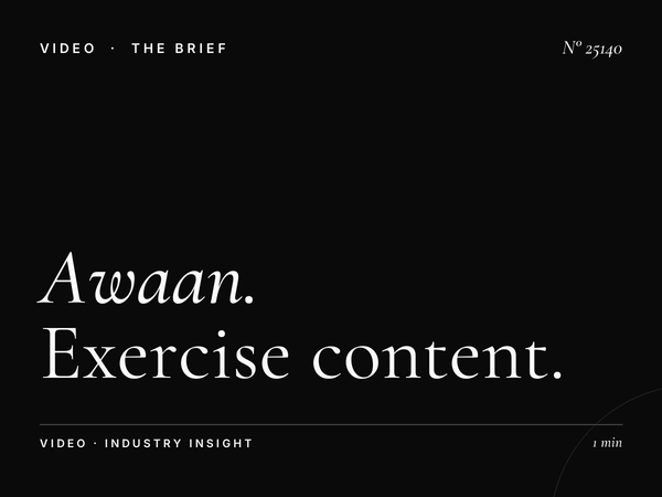 Awaan TV Fitness Programming: Exercise Content Advertising