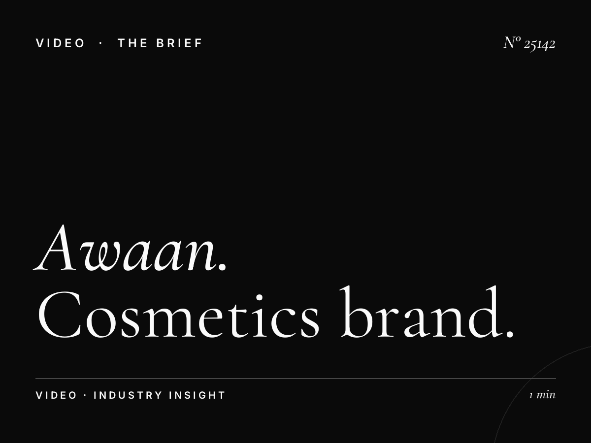 Awaan TV Beauty Content: Cosmetics Brand Advertising