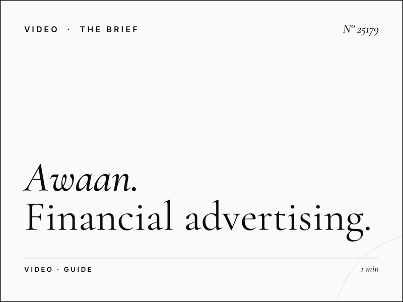 Awaan TV Banking Services: Financial Advertising Guide