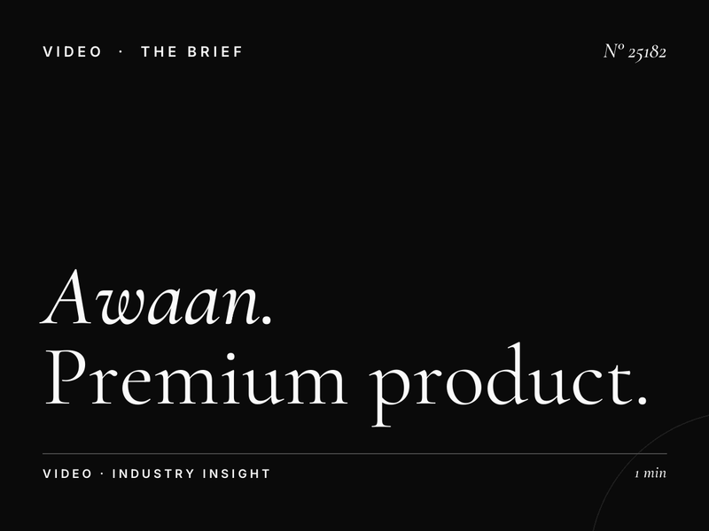 Awaan TV Luxury Brands: Premium Product Advertising