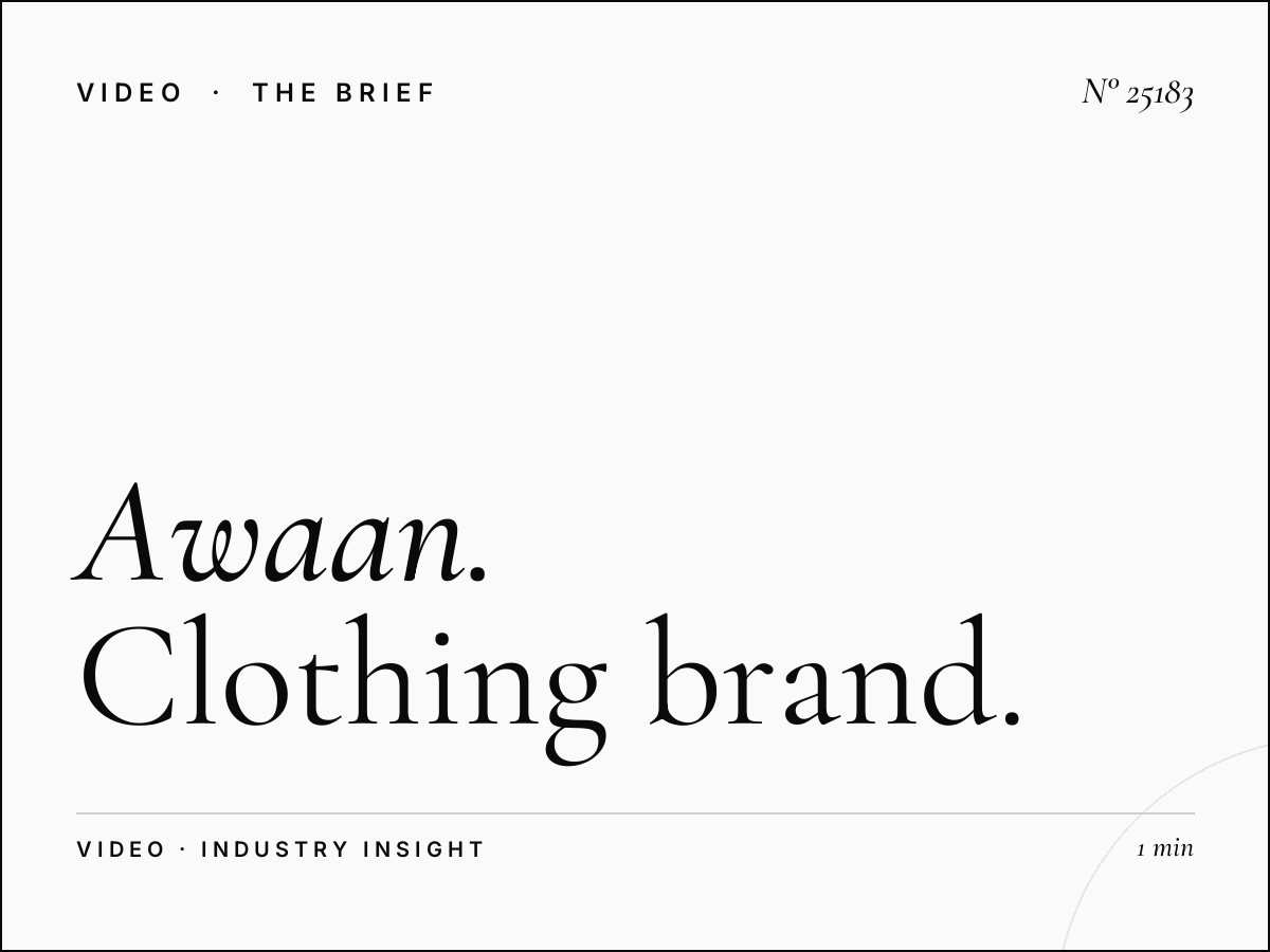 Awaan TV Fashion Retail: Clothing Brand Television Marketing