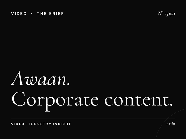Awaan TV Business Programming: Corporate Content Advertising
