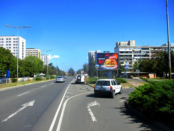 PIZA 4x3 Billboard, Prof. Yakimov Blvd. - after roundabout entr. Burgas, sep. line, Burgas, Bulgaria — image 2