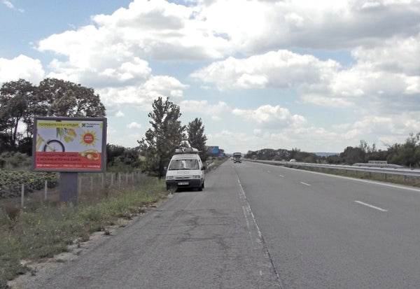 PIZA 4x3 Billboard, Hemus Highway - Shumen city -Varna city - km. 354.320, right, Bulgaria — image 2