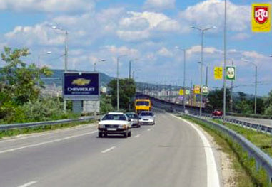 PIZA 4x3 Billboard, Asparuhov Bridge, the beginning of the Black Sea highway, Varna, Bulgaria — image 2