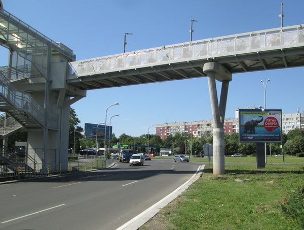 PIZA 4x3 Billboard, St. Stambolov Blvd. / N. Petkov Str. - roundabout to, Burgas, Bulgaria — image 2