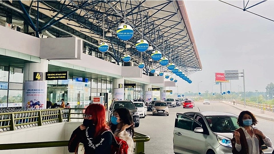 3D Logo, Ceiling-hung khung giàn canopy làn 2, sảnh B, level 2, terminal T1, Hanoi