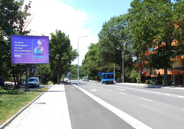 PIZA 4x3 Billboard, Entrance Primorsko from Burgas - Saedinenie Blvd., Bulgaria — image 2