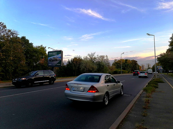 PIZA 4x3 Billboard, Dimitar Dimov Blvd. - before roundabout to exit Sunny Beach, Burgas, Bulgaria — image 2