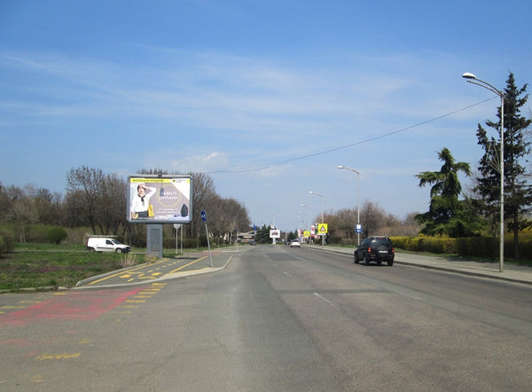 PIZA 4x3 Billboard, Dimitar Dimov Blvd. - after roundabout exit to Sunny Beach, Burgas, Bulgaria — image 2