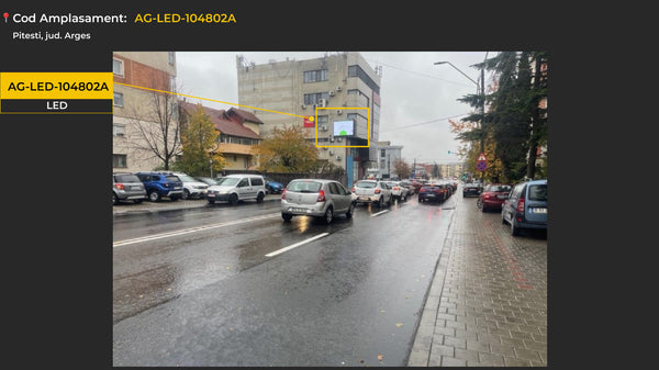 Pitesti Str. Smeurei Digital LED Billboard (Teilor intersection, towards Centru), Romania — image 2