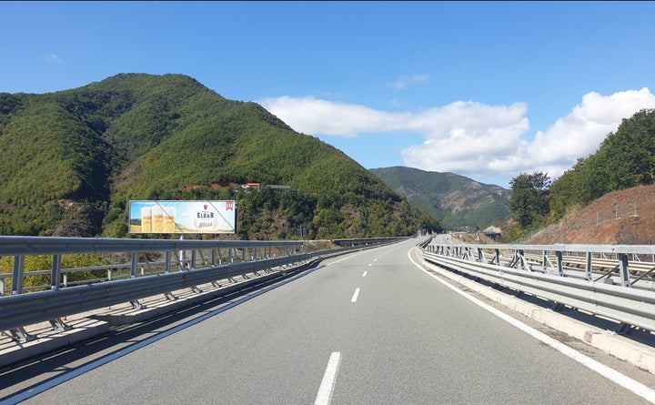 Ground Billboard Autostrada Milot Kalimash Mbikalimi Rreshen, Tirana, Albania