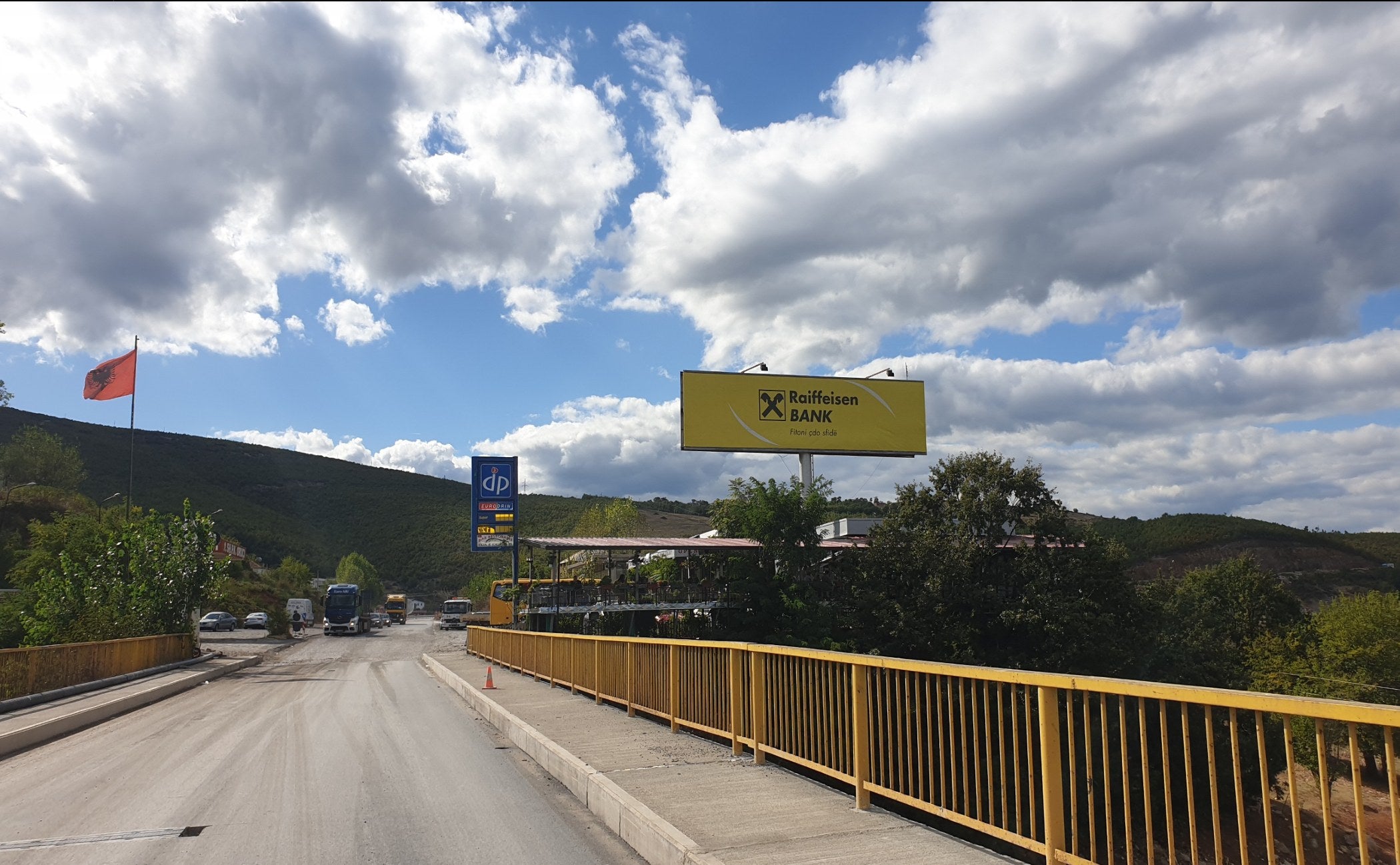 Ground Billboard Ura Hyrje Kukes Nga Tr Prane Karburant Oruçi, Kukes, Albania